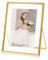 SAREAL Gold Bilderrahmen 18x23cm, Tischplatte Regal Fotorahmen, Metall Fotorahmen mit Glas für Foto 13x18, 10x15, 9x13cm, für Festival, Hochzeit, Home Decoration