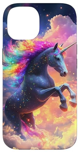 Hülle für iPhone 14 Magisches Regenbogen-Einhorn