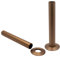 Brushed Bronze Pipe Shrouds & Collars Pair for Radiators & Towel Rails 130mm