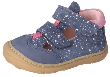 RICOSTA Mädchen Low-Top Sneaker EBI, Kinder Lauflernschuhe, Weite: MITTEL, lose Einlage, Strassenschuhe, Sportschuhe, Nautic/Reef/rosa (181), 23 EU