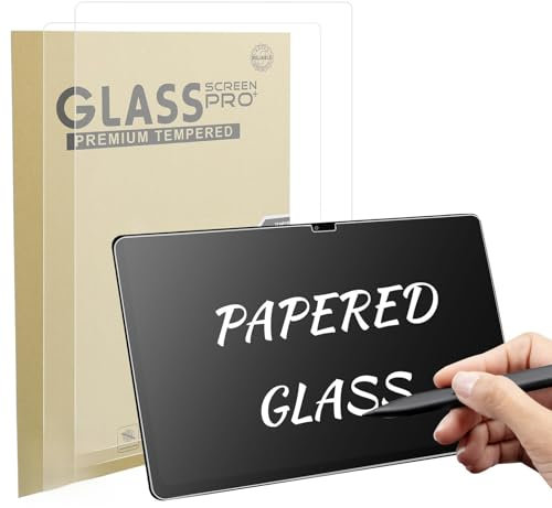 Anrbb 2 Pezzi Protezione Schermo Vetro Effetto Carta per iPad 10a Generazione 10,9 Pollici 2022, Pellicola Opaca Temperata Anti-Riflesso, Compatibile Pencil, Scrittura Fluida, Durezza 9H Vetro