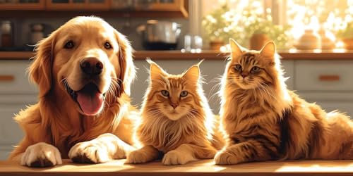 Pintar por Numeros, Pintura por Numeros Adultos, Pintar por Numeros Niños, Kit de Pintura al óleo para con Pinceles Pigmento Acrílico, Decoración de Paredes del Hogar, Gatos Perros 80x160cm M-417