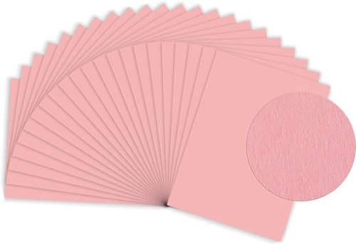 Sumico Tonzeichenpapier DIN A4 100 BogenI Bastelpapier 130g/m² I dickes Ton-Papier zum Basteln & Malen I Bastel-Pappe umweltfreundlich verpackt I Tonkarton bunt für Kinder (Rosa)