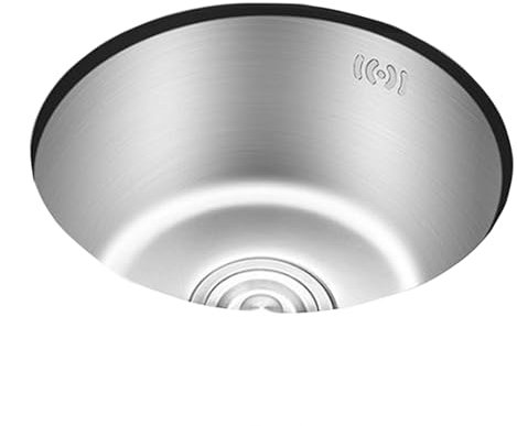 Fregadero de cocina bajo encimera de 12,6 pulgadas con esquinas redondeadas, de un solo seno, de acero inoxidable, con superficie cepillada que oculta arañazos, apto for cocina.(320mm(12.6inch))