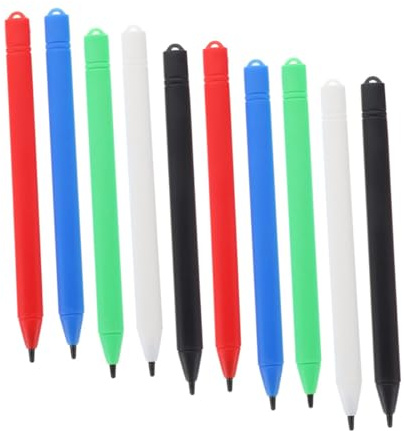 NUOBESTY LCD Zeichenbrett Verschleiß und Bruchfest Stifte aus Kunststoff 10 Stück zum Lernen und Malen für Kinder Elektronischen Schreibtafeln