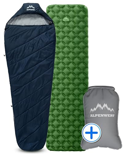 Alpenwert® Isomatte Outdoor [Kleines Packmaß & Ultraleicht] – Testsieger 2026 – 100 Tage risikofrei testen – Aufblasbare Schlafmatte & Luftmatratze für Camping, Wandern, Trekking & Backpacking*