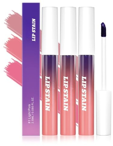 3 Colors Peel Off Lip Stain - Highly Pigmented Peel Off Lip Liner Stain - Natural Lip Stain Peel Off for Women - 𝐋𝐢𝐩 Stain Long Lasting - Waterproof,Fade-Resistant,Deeply Nourishing 𝐋𝐢𝐩 Liner