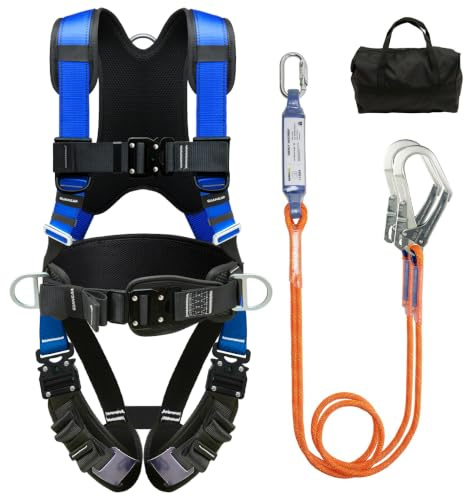 DIJJIG Kit harnais sécurité 1,8m longes avec protection taille-épaules CE