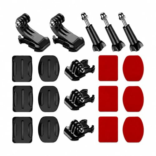 VBK Helmet Sticky Mounts 20Pcs Flat Curved Adhesive for Action Camera | Flat mounts for helmets and dashboards – curved mounts for motorcycle helmets, Peel and stick installation