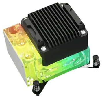 1pcs CPU AIO Water Cooling Kit For ITX Computer Case,17W PWM Pump Block Res Combo, Block+Fittings+Tubing(Black-10x16mm,LGA 1700)