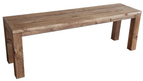 TOTAL WOOD 2012, Banco de Madera de Abeto Impregnada, Modelo Classico, Elemento de Mobiliario, Asiento de Madera, Ideal para Interior y Exterior, también a Medida (150x38,5x50, Nogal Oscuro)