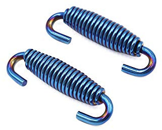sourcingmap Bleu 2pcs Silencieuxe échappement Ressorts Deadener crépine pour Moto