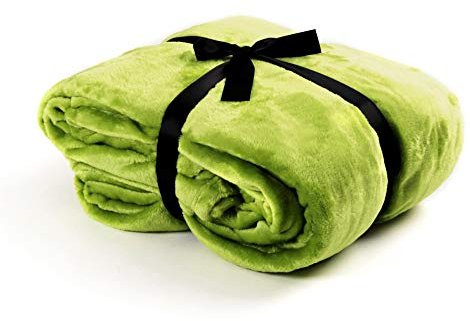 Estexo GmbH Hochwertige Kuscheldecke versch. Größen & versch. Farben wählbar - Tagesdecke, Bettüberwurf, Decke, Flanelldecke, XL, XXL,XXXL, 210x280, 220x240, 150x200 cm (150 x 200 cm/XL, Kiwi)
