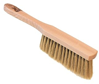 ToM PaR Scheuerbürste aus Holz | Ergonomischer Holzgriff | Feine Borsten | Nicht kratzend | Bruchsicherer Langer Stiel | Verformt Sich Nicht | Für das Auto | Für den Haushalt | Länge: 33 cm