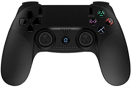 Wireless Game Controller with Dual-Vibration Gamepad Joystick for Playstation 4 / PS3 / Windows pc (Black)