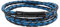 König Design Lederkette Lederband Leder-Armband 4 mm Herren Halskette Schwarz Blau 45 cm lang mit Hebeldruck-Verschluss Schwarz geflochten