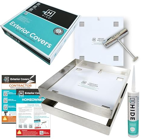 HIDE Skimmer-Abdeckungsdeckel, Ersatz für Hayward, runde Abdeckungen, Nachrüstung mit kindersicheren Pool-Skimmer-Deckeln, luxuriöses Abflussabdeckungs-Set für Schwimmbäder