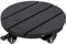 STILISTA® WPC-Pflanzenroller, belastbar bis 100 kg, witterungsbeständig, feststellbare Bremse, rund oder eckig, rund, schwarz