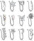 Kakonia 12stk Fake Nasenpiercing für Damen Fake Nose Ring Septum Zirkonia Opal Schmetterling Mond Herz Blume Clip auf Nasenring Verstellbar Fake Nasenring Silber