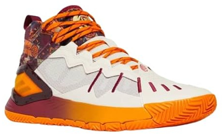 adidas Unisex Basketball D Rose Son of CHI Shoes Legacy Burgundy/Chalk White/Bright Orange (us_Footwear_Size_System, Adult, Men, Numeric, Medium, Numeric_10)
