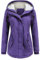 ticticlily Parka Donna Invernale Cappotto con Cappuccio Pelliccia Sintetica Manica Lunga Elegante Giacche Caldo Giubbotto Giubbino Trenchcoats E Viola 3XL