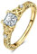 JewelryPalace Keltischer Vintage Zirkonia Verlobungsring Promise Ring Silber 925 Damen, Silberringe Trauring Damenring Hochzeitsringe Antragsring Entouragering Ringe Frauen, Damen Schmuck Vergoldet 63