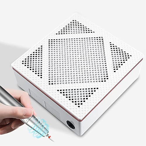 80W Nouveau ventilateur d'aspiration puissant pour collecteur de poussière d'ongles avec 2 sacs de collecte de poussière, outils de manucure puissants pour aspirateur à ongles, équipement nettoyage