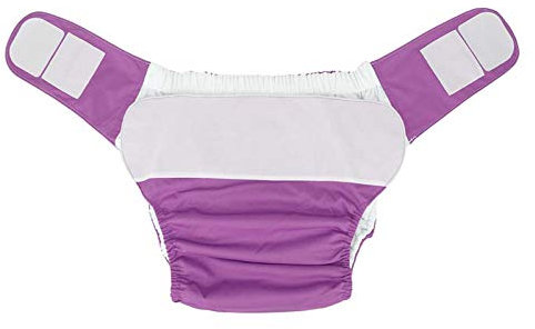 Stoffwindeln für Erwachsene, Schwimmwindeln für Erwachsene, Verstellbare Taschenwindeln, Wasserdichte, Waschbare, Wiederverwendbare (Windeln lila)