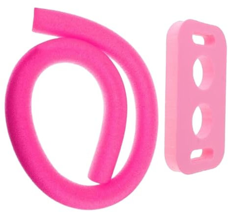 LOVIVER Fideos flotantes para Piscina, Tubo Redondo de Espuma de 59 Pulgadas, Fideos de Espuma para Piscina con Conector para Suministros para Deportes, Rosa