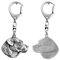 Art-Dog Niedlicher Hundeschlüsselanhänger - Exklusive Kollektion Labrador Retriever Schlüsselanhänger Hund - Versilberte Keyring mit 2,5 cm Schloss - 4,2x3,8x8,7cm