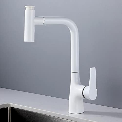 Rubinetti, rubinetto da cucina con doccetta estraibile Miscelatore da cucina girevole in ottone