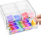 HEKOBAG 2 Stück Schminktisch Organizer Stapelbar Kosmetik Organizer Schubladenbox Kunststoff Boxen mit Schubladen Aufbewahrung Transparent Make Up Organizer Schublade für Badezimmer Schreibtisch
