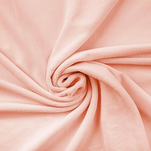 Textrend Microfaser-Plüsch - Minky-Glattes Stoff als Meterware - Stoff Shorty als Meterware in vielen Farben - Textilien 1x1.60m - Stoffe Meterware (Aprikose)