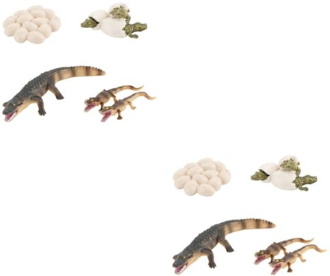 SAFIGLE 2sätze Simulation Krokodil Modellspielzeug Lehrspielzeug Für Junge Mädchen Dekoration Für Zuhause Und Schulprojekte Fördert Intelligenz Und Kreativität Für Jungen Und