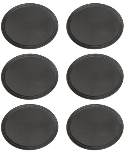 6X Negro 63.5cm x 52cm Oval Antideslizante Bandejas de Servir - Grande Plástico Cocina Alimento Té Café Cena Mesa Bebidas Plato de Fiesta - por Argon Mesaware