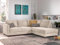 Lisa Design Jake - Ecksofa mit Schlaffunktion - 5-Sitzer - aus Samt - rechts Beige