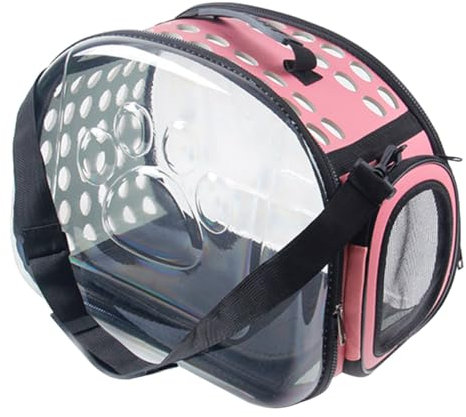 BESPORTBLE Zaino Trasparente Borsa Per Gatti Borse Trasparenti Zaino Porta Animali Trasportino Per Animali Domestici Borsa Per Animali Domestici Rosa Sacchetto Trasparente Traspirante