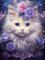 Malen Nach Zahlen Erwachsene Cat Blume 100x130cm DIY Handgemalt Ölgemälde Kit für Anfänger und Erwachsene, inklusive Knitterfreie Leinwand, Pinsel und Acrylfarben-Haus Dekoration (Rahmenlos) H-237