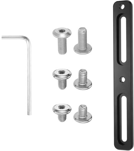 Bike Bottle Cage Adapter Base with 6pcs Screws Adjustable Water Bottle Cage Mounts 2-Slot Bracket for Road, Mountain Bike
