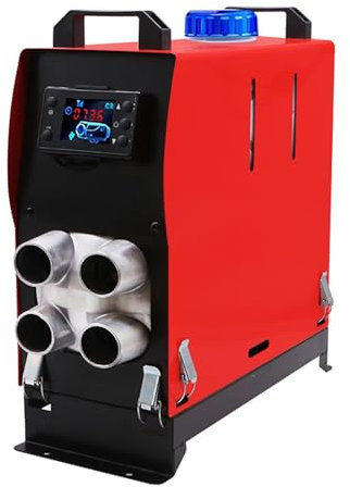 Calentador de aire diésel de 8KW 12V/24V Juego de calentador de vehículo Termostato LCD 4 orificios Calentador de estacionamiento Calentador de ventilador de calentamiento rápido para camión, barco,