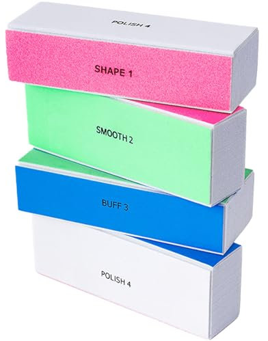 Bloque de pulido de uñas de 4 etapas, 6 unidades, elimina los bordes y produce un alto brillo, lima de uñas para dar forma, alisar y pulir