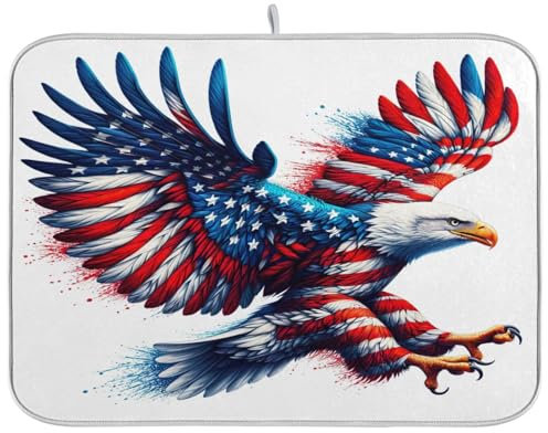 Trockenmatte mit USA-Flagge, gefärbte Falke, Arbeitsplattenmatten