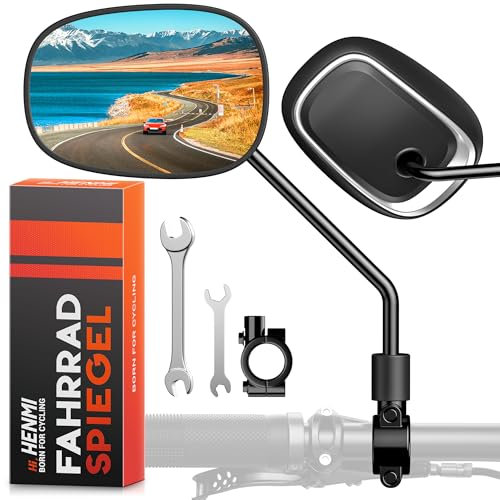 Fahrradrückspiegel für Lenker Drehspiegel Rückspiegel Lenkerspiegel für Fahrrad rennrad Mountainbikes radfahrer (Ovalvariante)