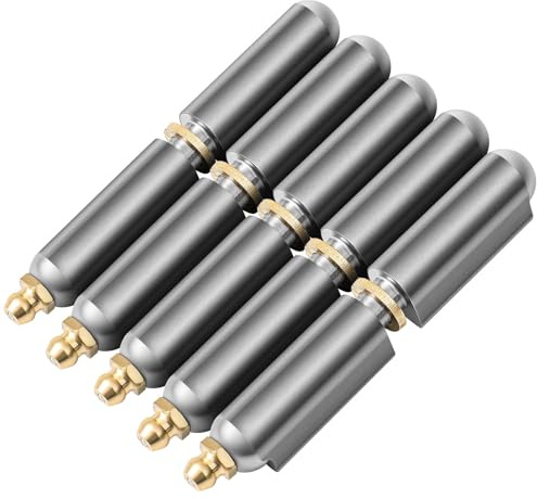 Zonon 5 Pack 3 Inch BBQ Smoker Bullet Weld on Bullet Hinge Carbon Steel Weldable Barrel Hinges Heavy Duty Weld on Hinge Detachable Gate Door Hinge for Swing Door Trailer Ramp
