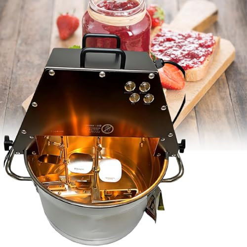 LXWKAI Soßenrührmaschine - Automatischer Mixer, 10-l-Topf mit automatischem Rührwerk - Abstreifboden, mit doppeltem Rührpaddel, Zusatzlüfterbeleuchtung, 220 V