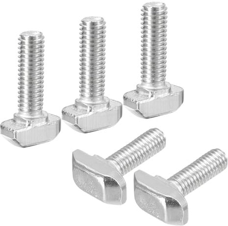 QUARKZMAN 10Pcs Boulons À Fente En T, M6 x 20mm Boulon À Tête Marteau Vis À T Pour Profilé D'Extrusion En Aluminium Série 3030, Acier Inoxydable 304, Argent