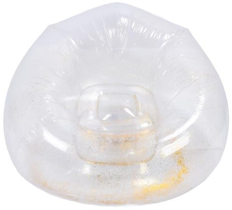 TOPINCN Aufblasbarer Stuhl, Transparentes Blow-Up-Air-Sofa, PVC, Zusammenklappbar, Lazy Sofa-Möbel, Aufblasbare Lounge, Aufblasbare Couch, Tragbare Camping-Yard-Sofas, Aufblasbare (Gold)