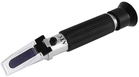 Salzgehalt Refraktometer, Automatische Temperaturausgleichung Salinitäts Refraktometer, Hydrometer 0-100 PPT & 1,000-1,070 Spezifischer Schwerkraft-ATC-Refraktometer für Fischzucht, Meerwasseranalyse