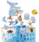 Meerjungfrau Tortendeko, 15 pcs cupcake topper kindergeburtstag deko,Ozean Meerestier muffin deko, happy birthday tortendeko für Kinder,Mädchen, Babydusche Party