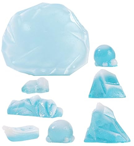 Unterwasser Eisbergfigur Miniatur 8 Stück aus Kunstharz | Eisberg Panzerdekoration aus Harz, Weihnachtsdekorationen mit Pinguinmotiven, Fantasie Figuren